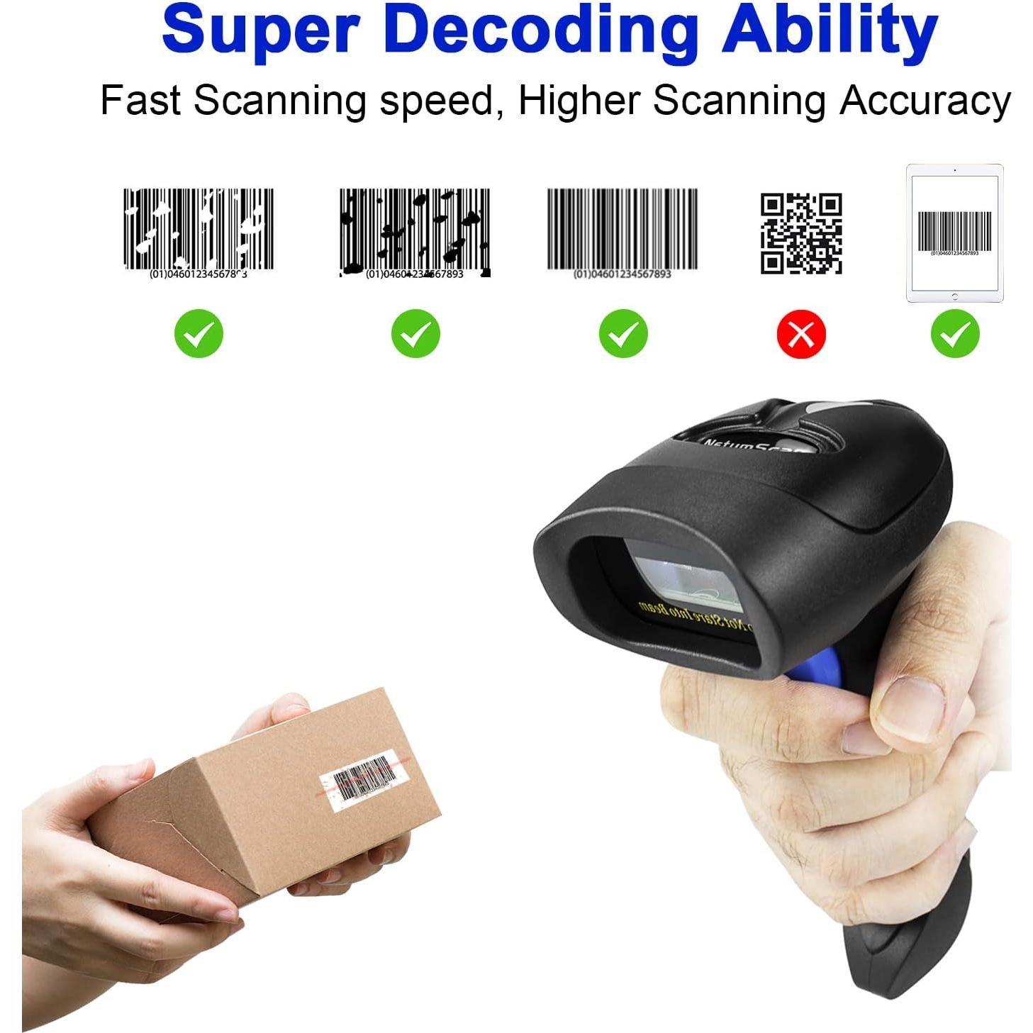 Escáner de Código de Barras Inalámbrico NetumScan NSL6S-V