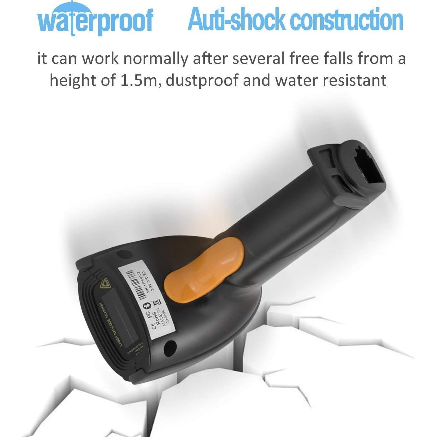 Escáner de Código de Barras UNIDEEPLY USB 1D Ergonómico Negro