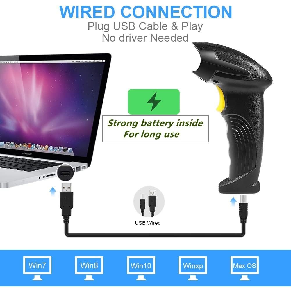 Escáner de Código de Barras Inalámbrico Basecent 300 escaneos/s