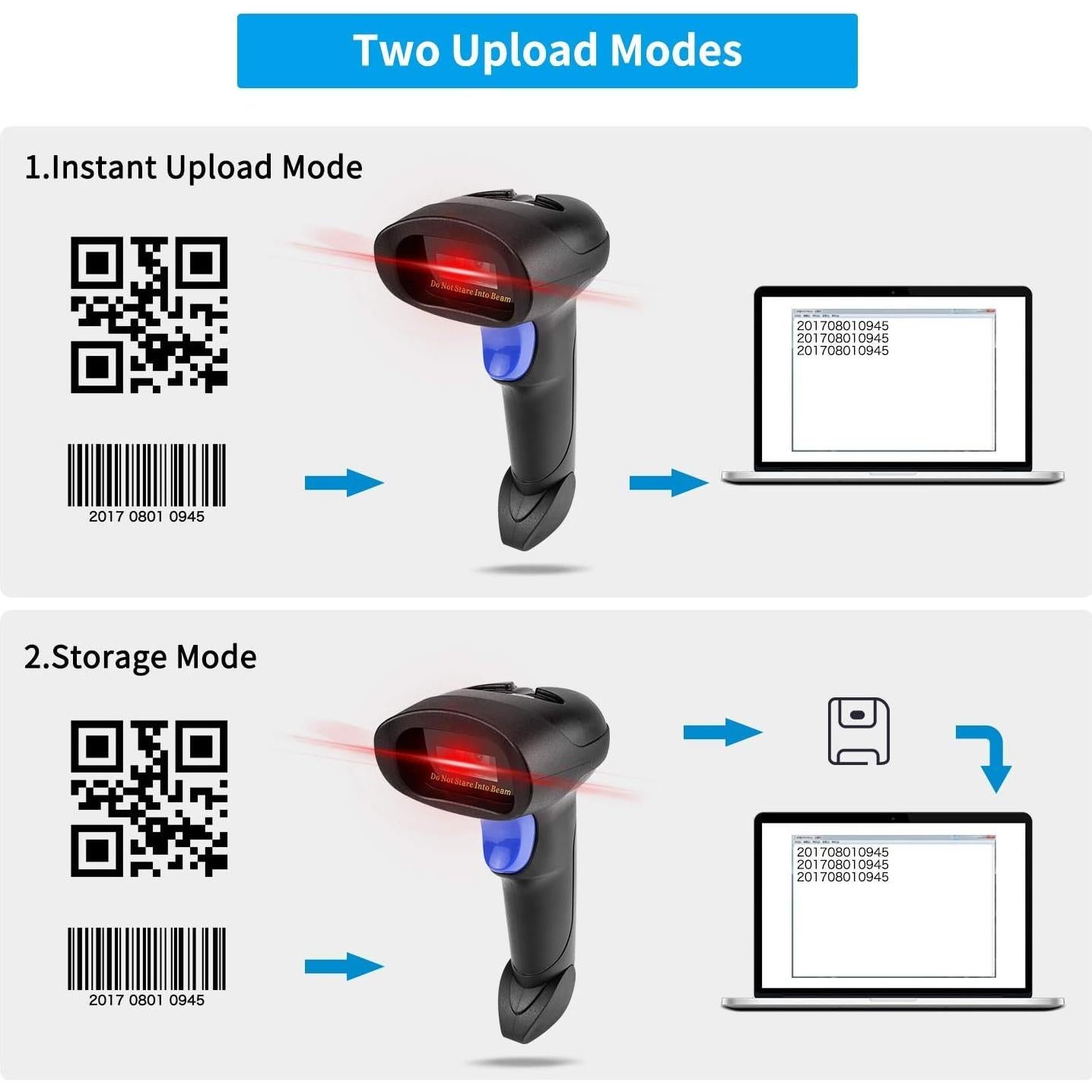 Escáner de Código de Barras Inalámbrico NetumScan 1D 2D