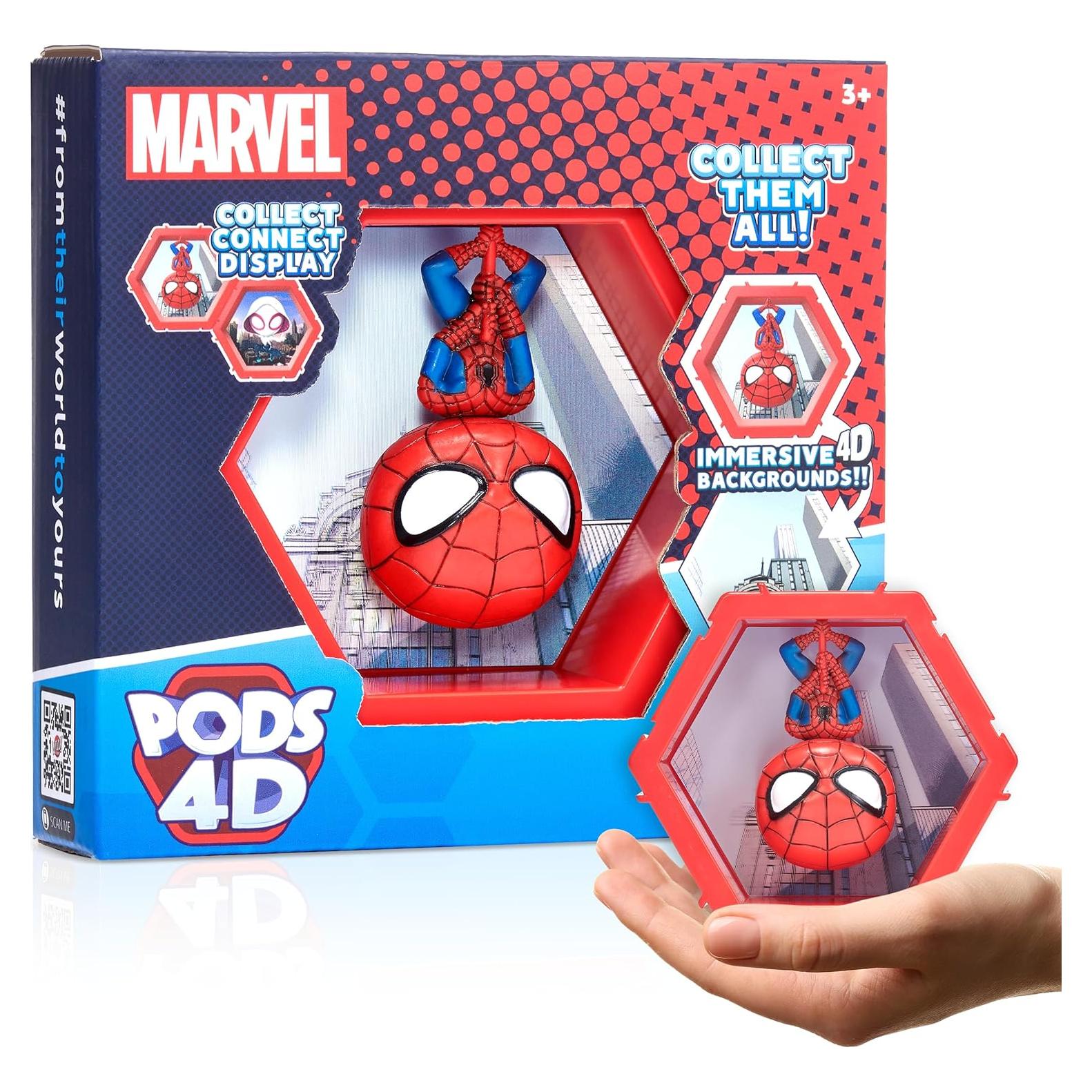 Figura Bobblehead 4D Spiderman WOW! PODS Conectable