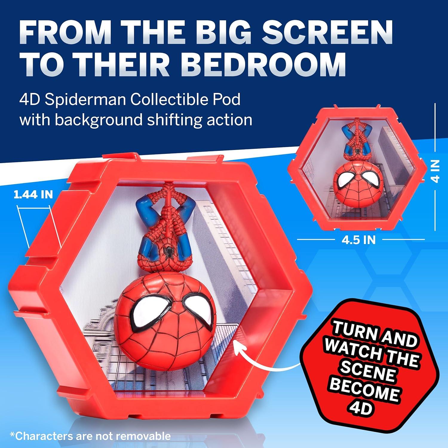 Figura Bobblehead 4D Spiderman WOW! PODS Conectable