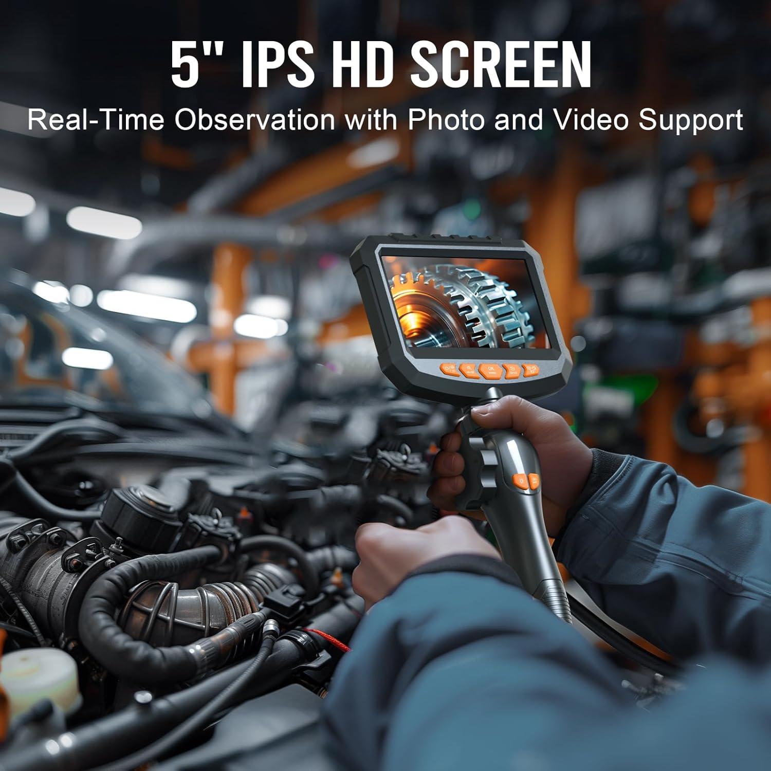 Cámara Borescopio Hijoy 5'' HD 1080P con Luz LED 1.5m