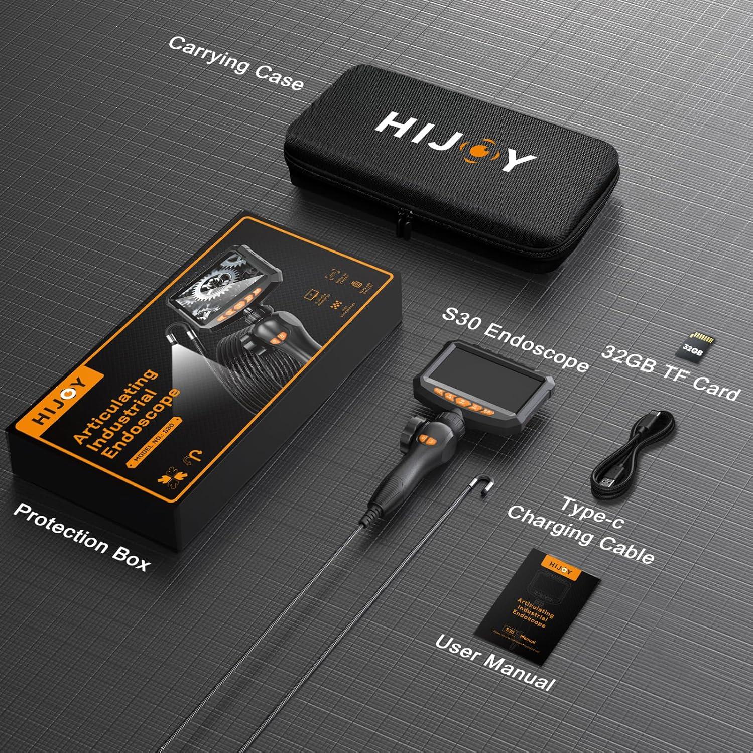 Cámara Borescopio Hijoy 5'' HD 1080P con Luz LED 1.5m