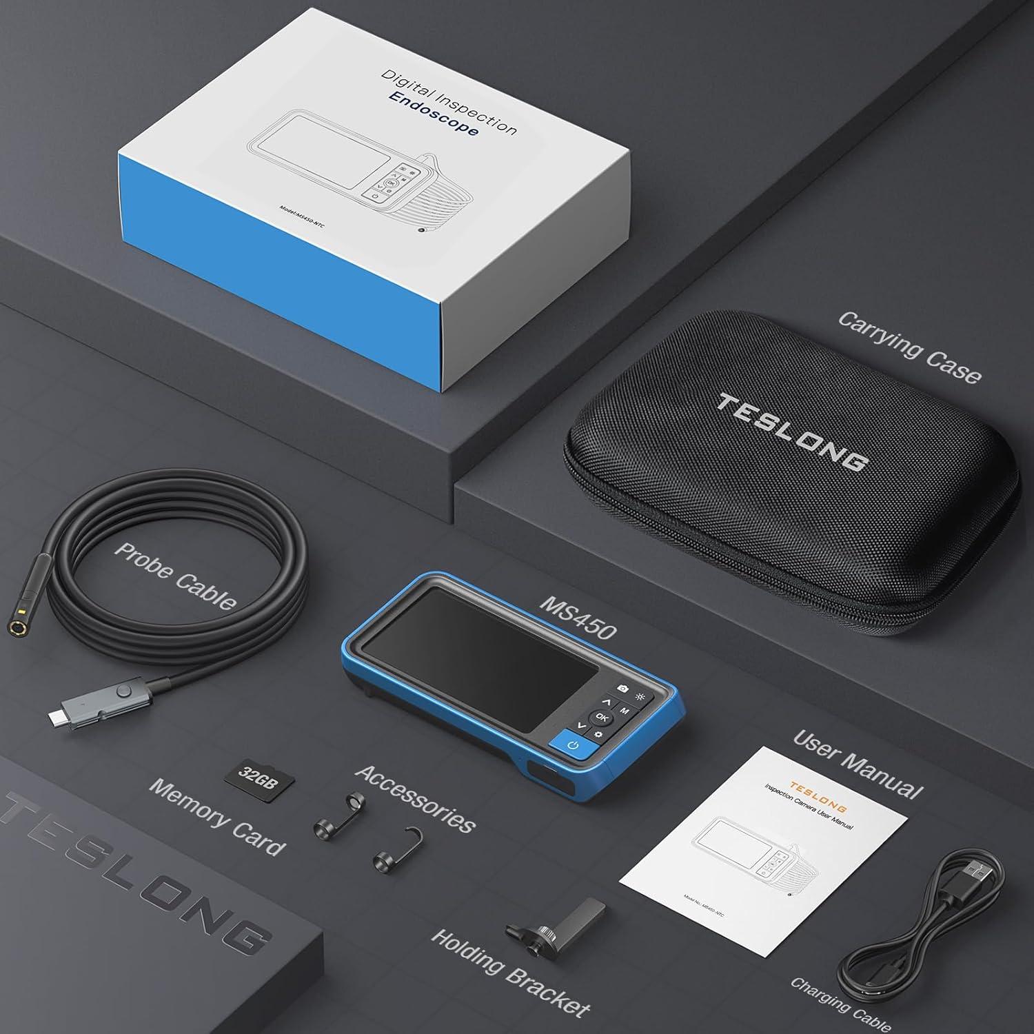 Cámara Endoscopio Teslong 5m Doble Lente HD Impermeable