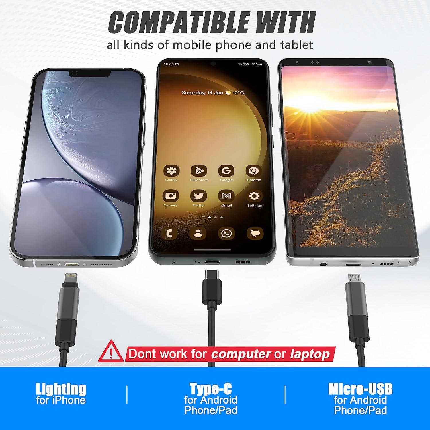 Borescopio Pancellent 1920P HD 5M con 8 LED y App