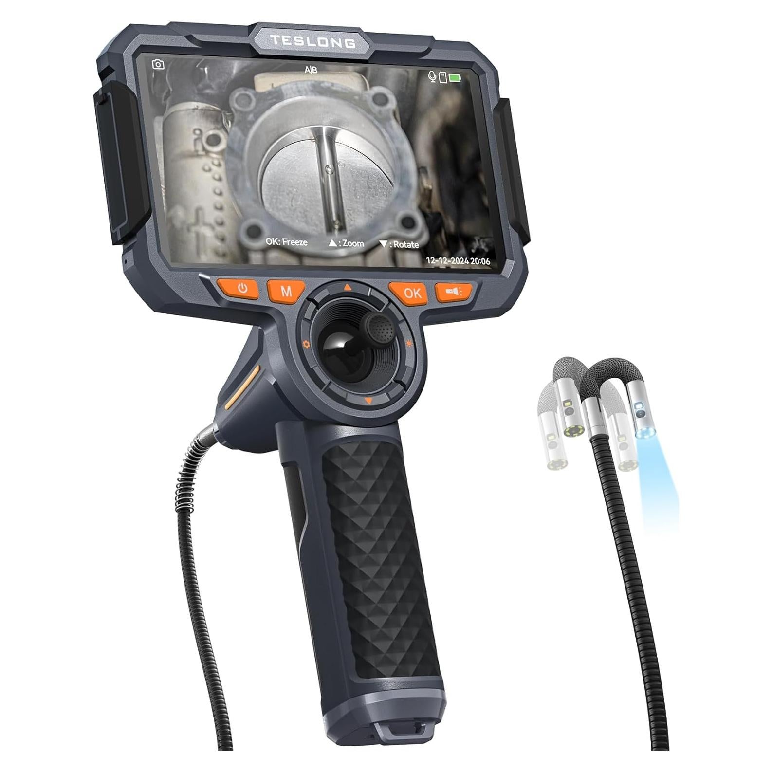 Borescopio Articulado Teslong TF600D65DL1.55 HD 6" 4 Vías