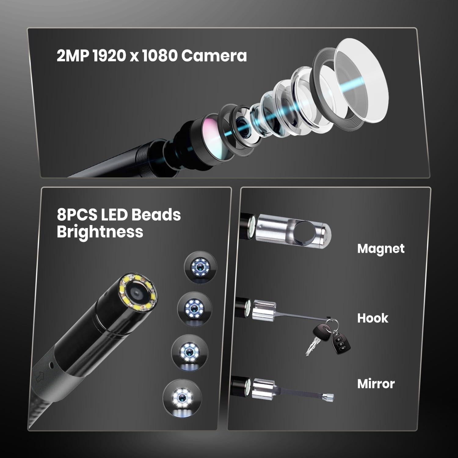 Cámara de Inspección Digital Autel MV108S 2MP 100cm IP67