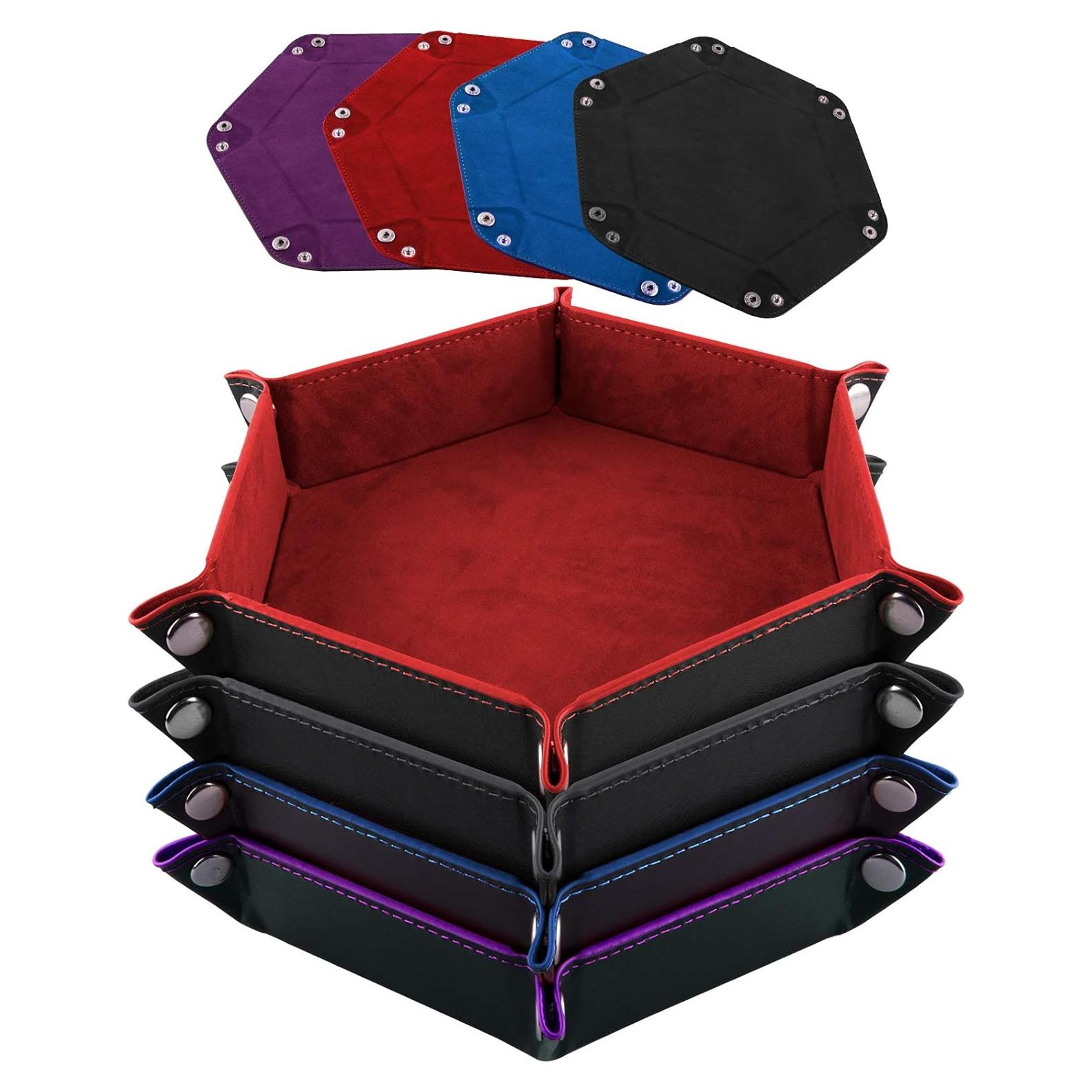 Bandejas para Dados SIQUK 4 Piezas Hexagonales Plegables