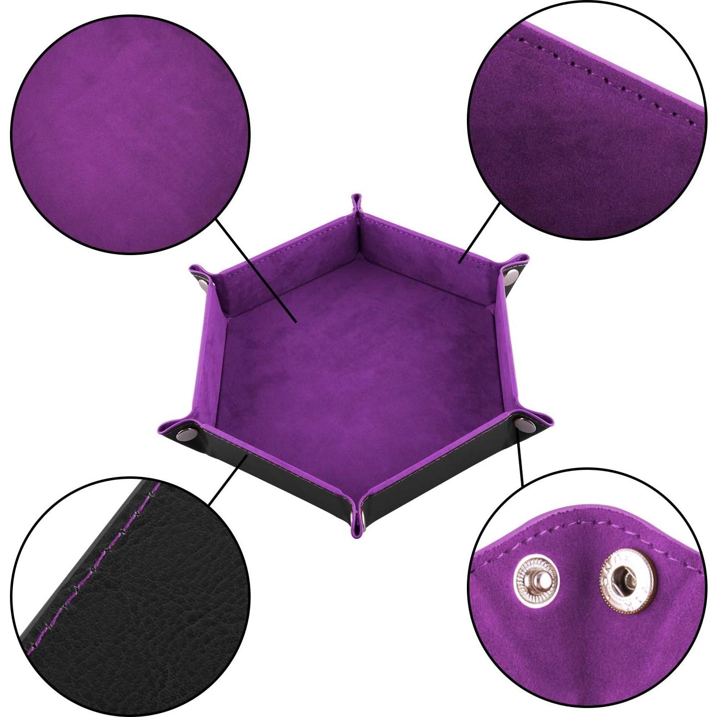 Bandejas para Dados SIQUK 4 Piezas Hexagonales Plegables