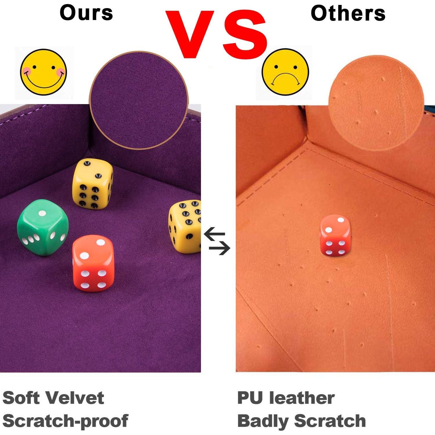 Bandejas para Dados SIQUK 4 Piezas Hexagonales Plegables