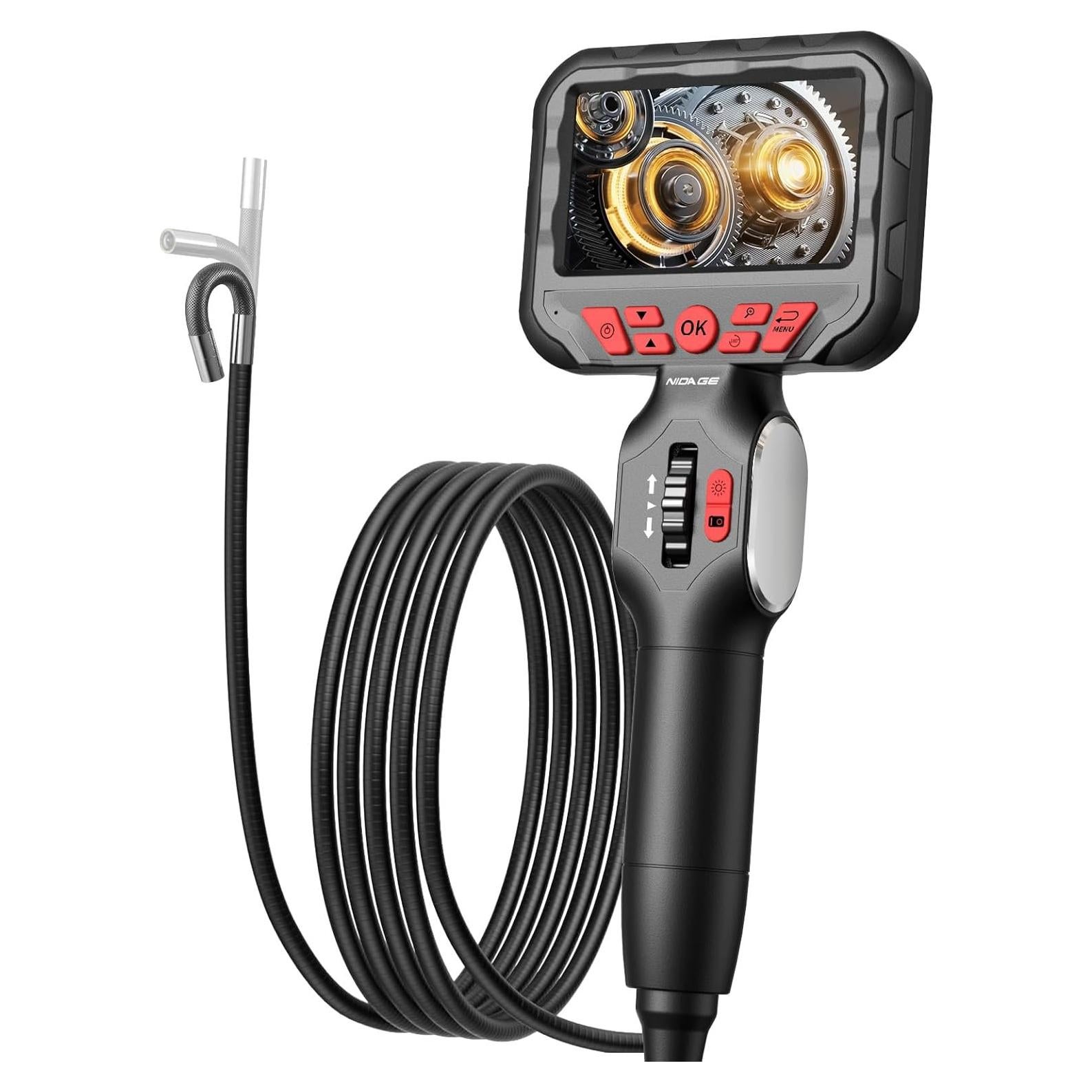 Cámara Borescope Articulada NIDAGE 0.61cm 1.58m con Luz