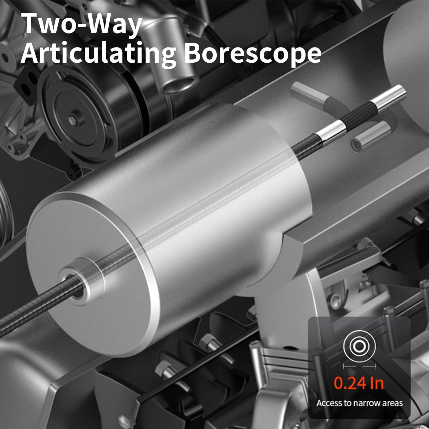 Cámara Borescope Articulada NIDAGE 0.61cm 1.58m con Luz