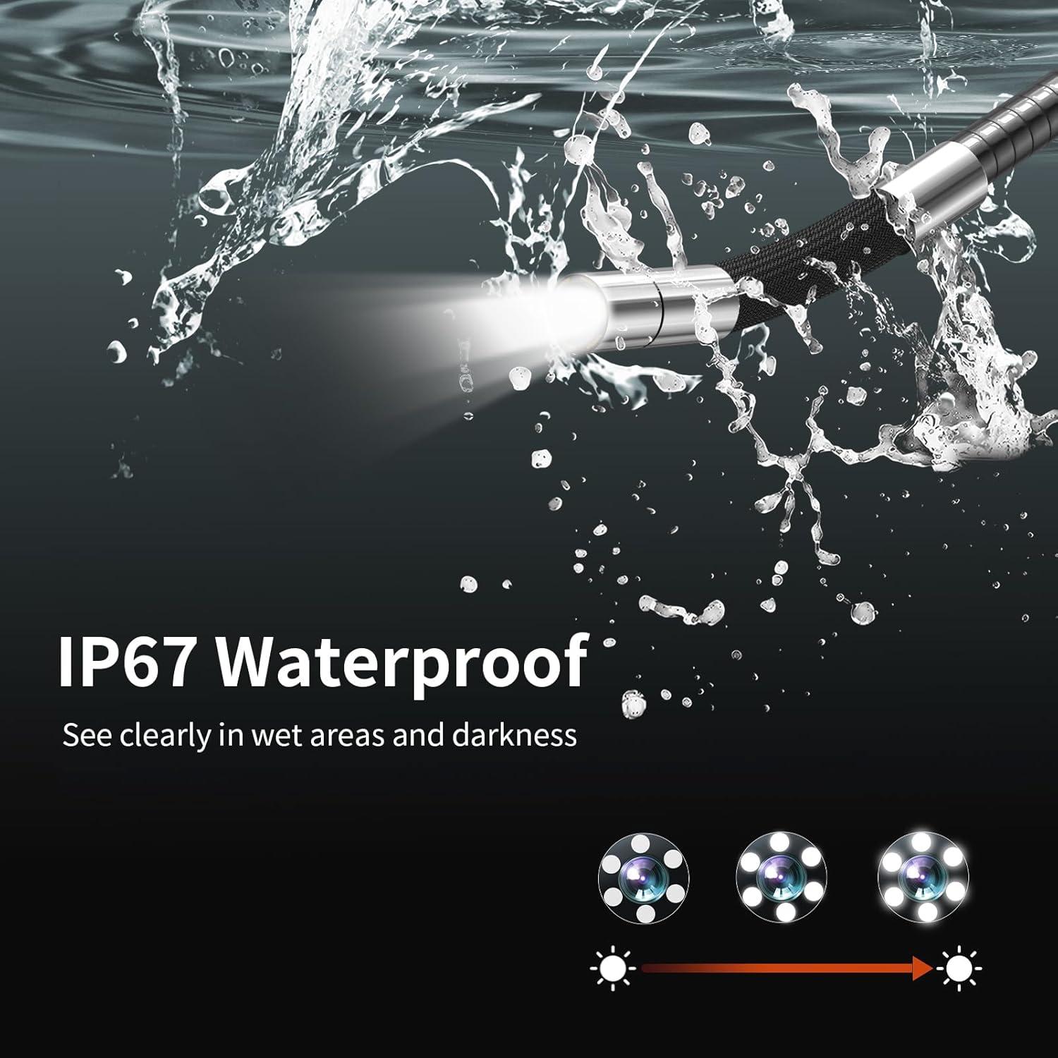 Cámara Borescope Articulada NIDAGE 0.61cm 1.58m con Luz