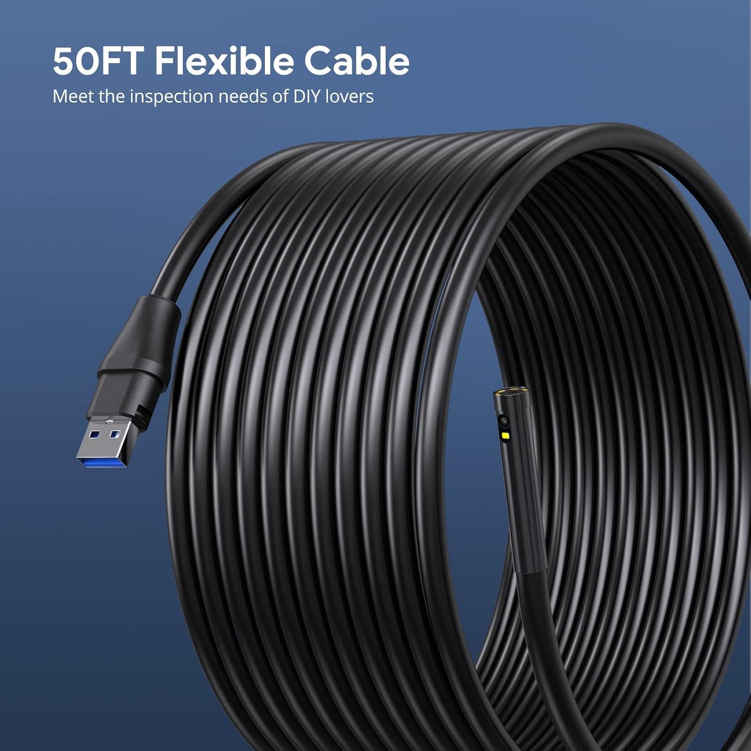 Cámara de Inspección DEPSTECH DS520 15.24m Doble Lente 1080P