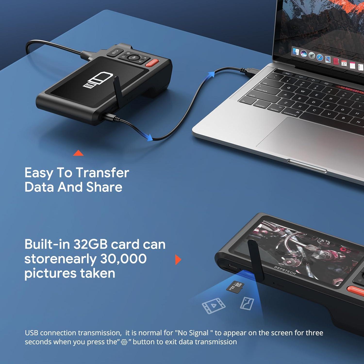 Cámara de Inspección DEPSTECH DS520 15.24m Doble Lente 1080P