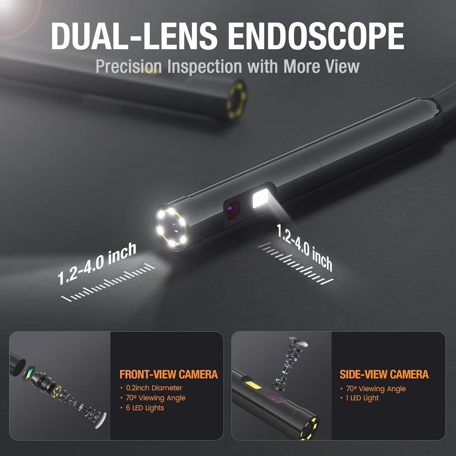 Cámara Endoscopio Doble Lente Teslong 5mm 1.52m HD