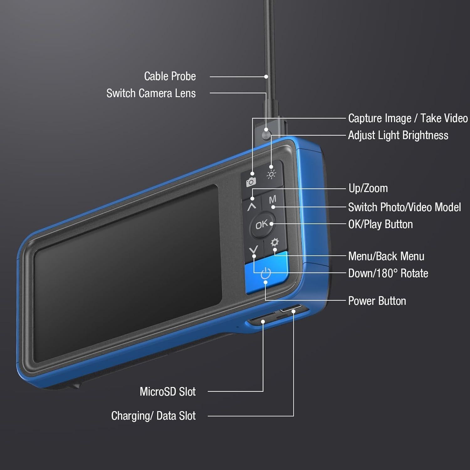 Cámara Endoscopio Doble Lente Teslong 5mm 1.52m HD