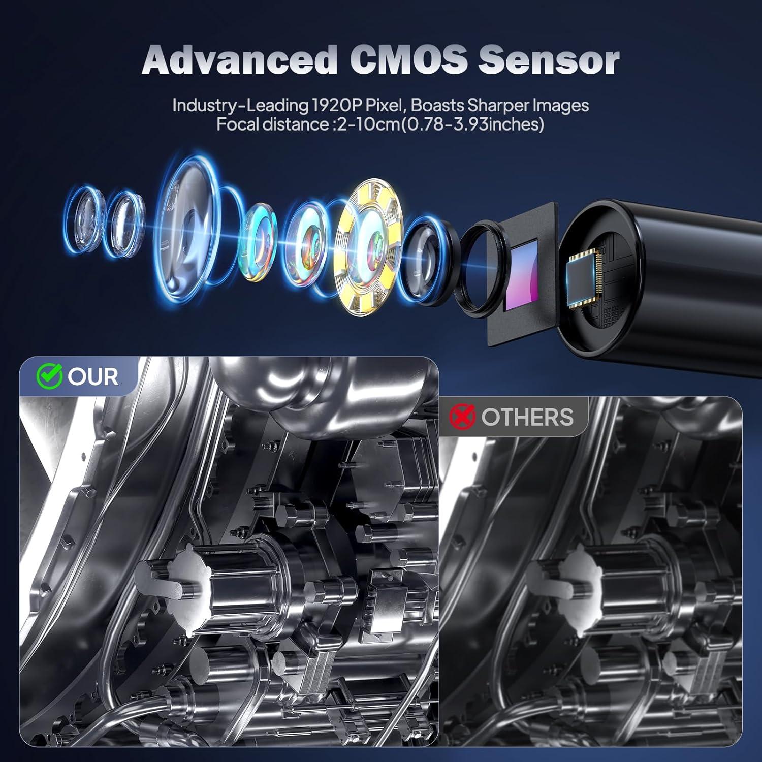 Cámara Endoscópica Ginocaco 4.3'' HD 1080P 15M IP67