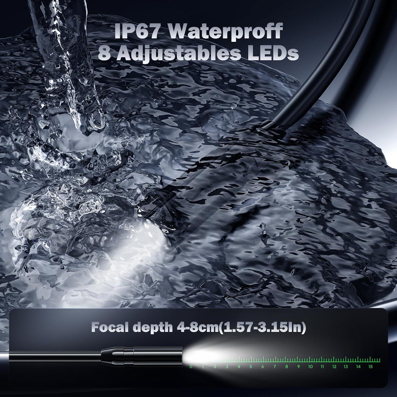 Cámara Endoscópica Ginocaco 4.3'' HD 1080P 15M IP67