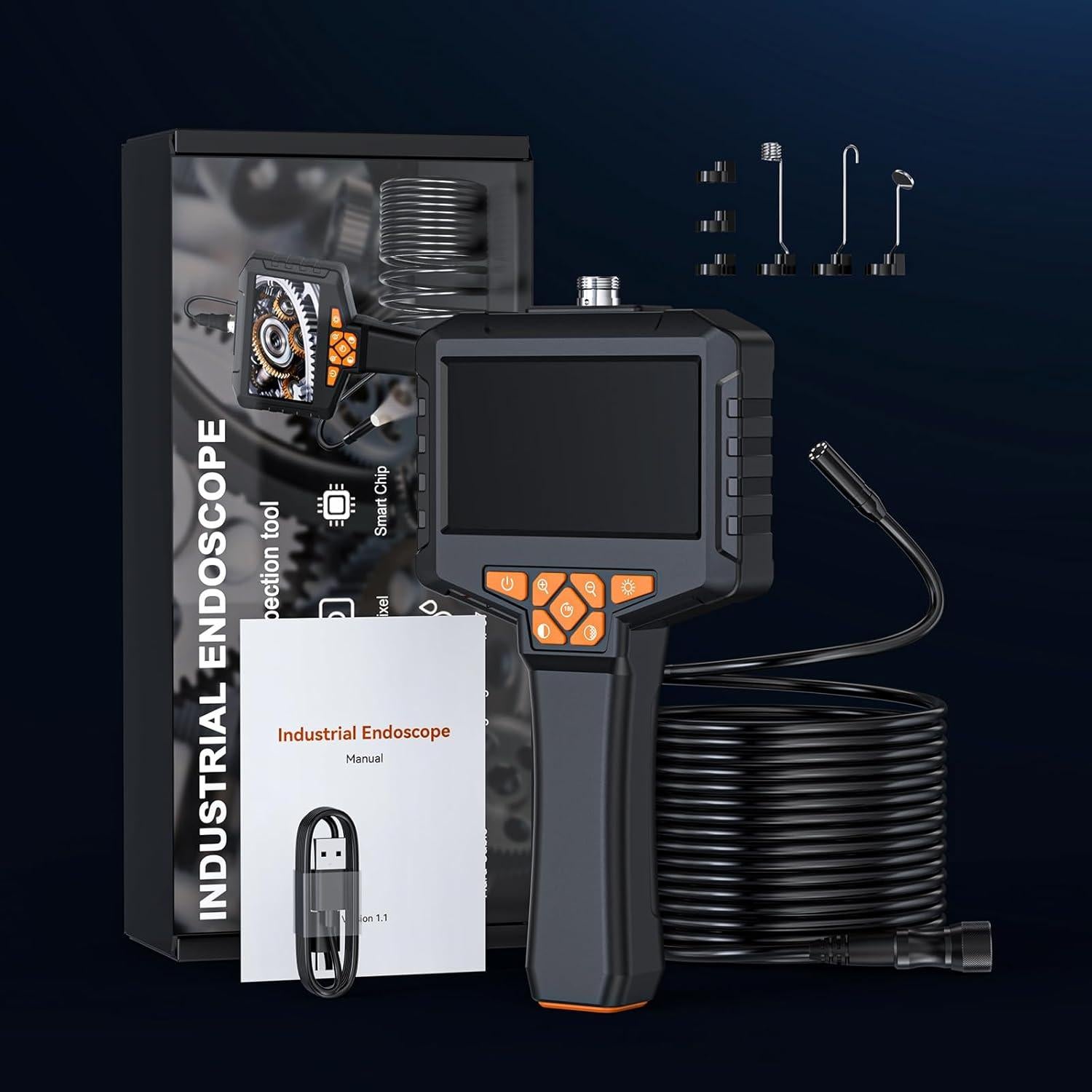 Cámara Endoscópica Ginocaco 4.3'' HD 1080P 15M IP67