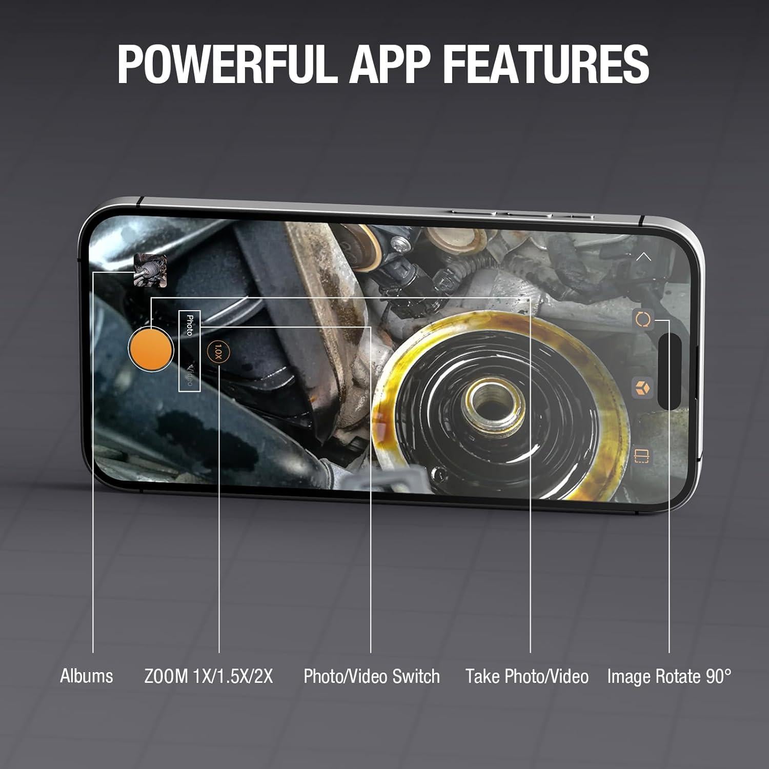 Cámara Endoscópica USB-C Teslong 10FT con 8 LED