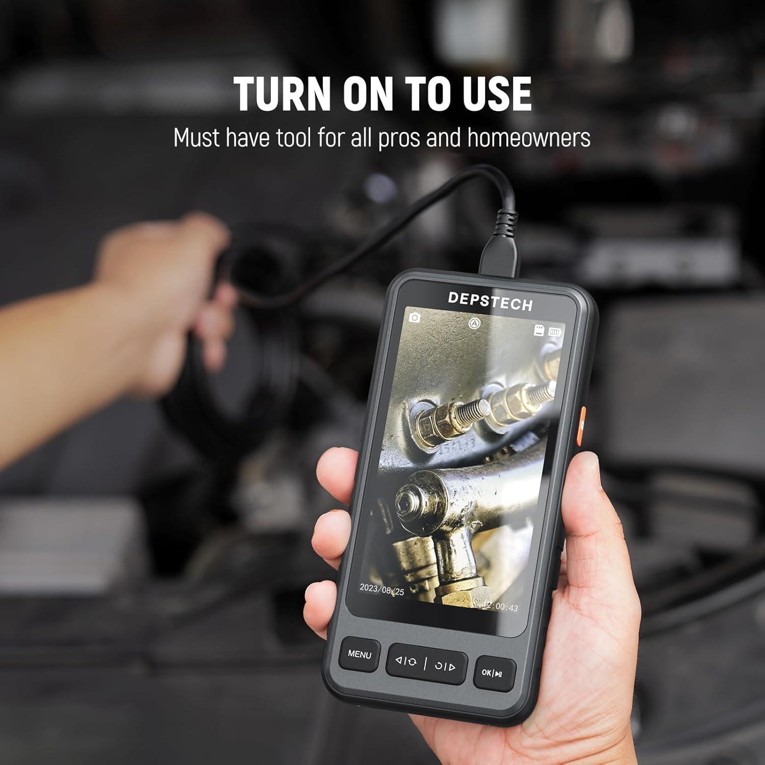 Cámara Borescope DEPSTECH 5" 1080P HD con Luz LED