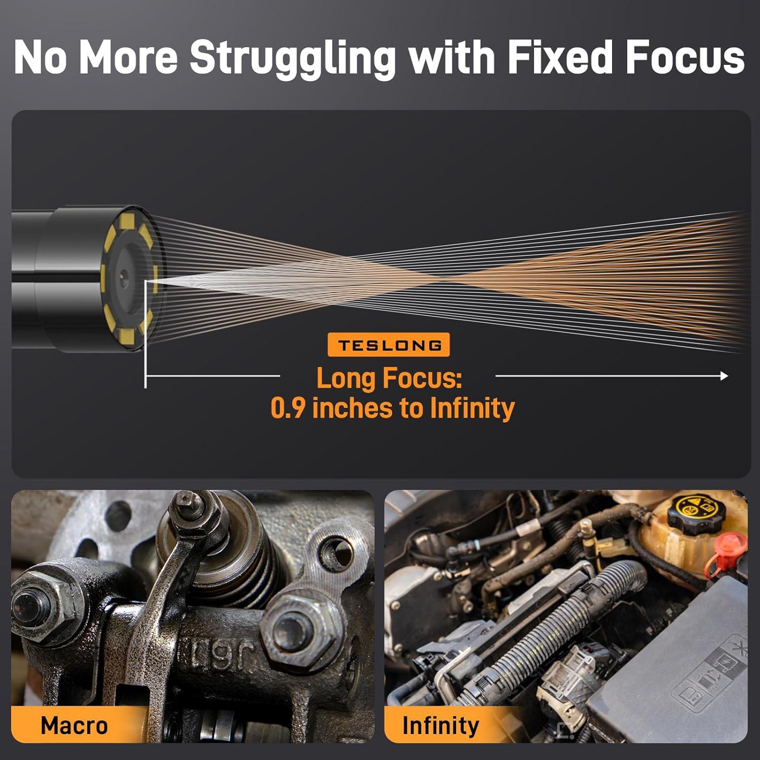 Cámara Endoscópica Teslong 2MP USB-C 5.03m con Autofoco