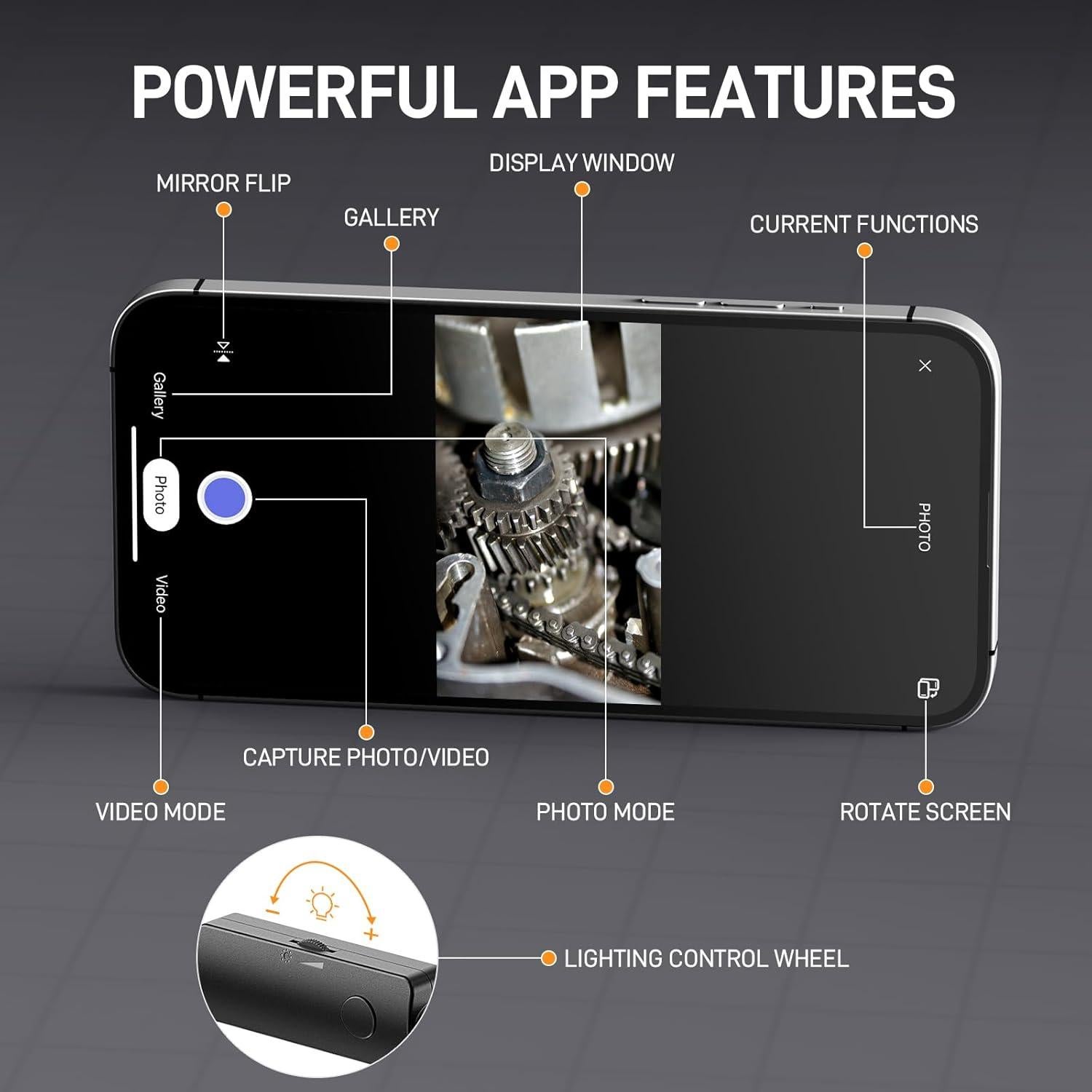 Cámara Endoscópica Teslong 2MP USB-C 5.03m con Autofoco