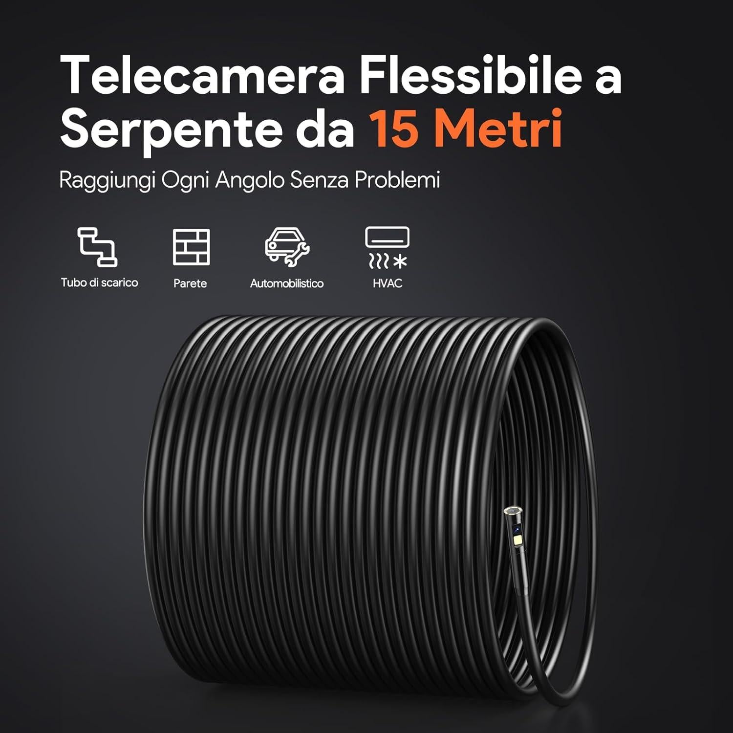 Borescopio DEPSTECH 15m Triple Lente Pantalla 5" 1080P