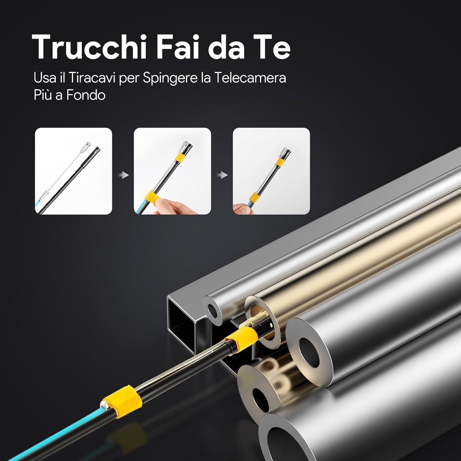 Borescopio DEPSTECH 15m Triple Lente Pantalla 5" 1080P