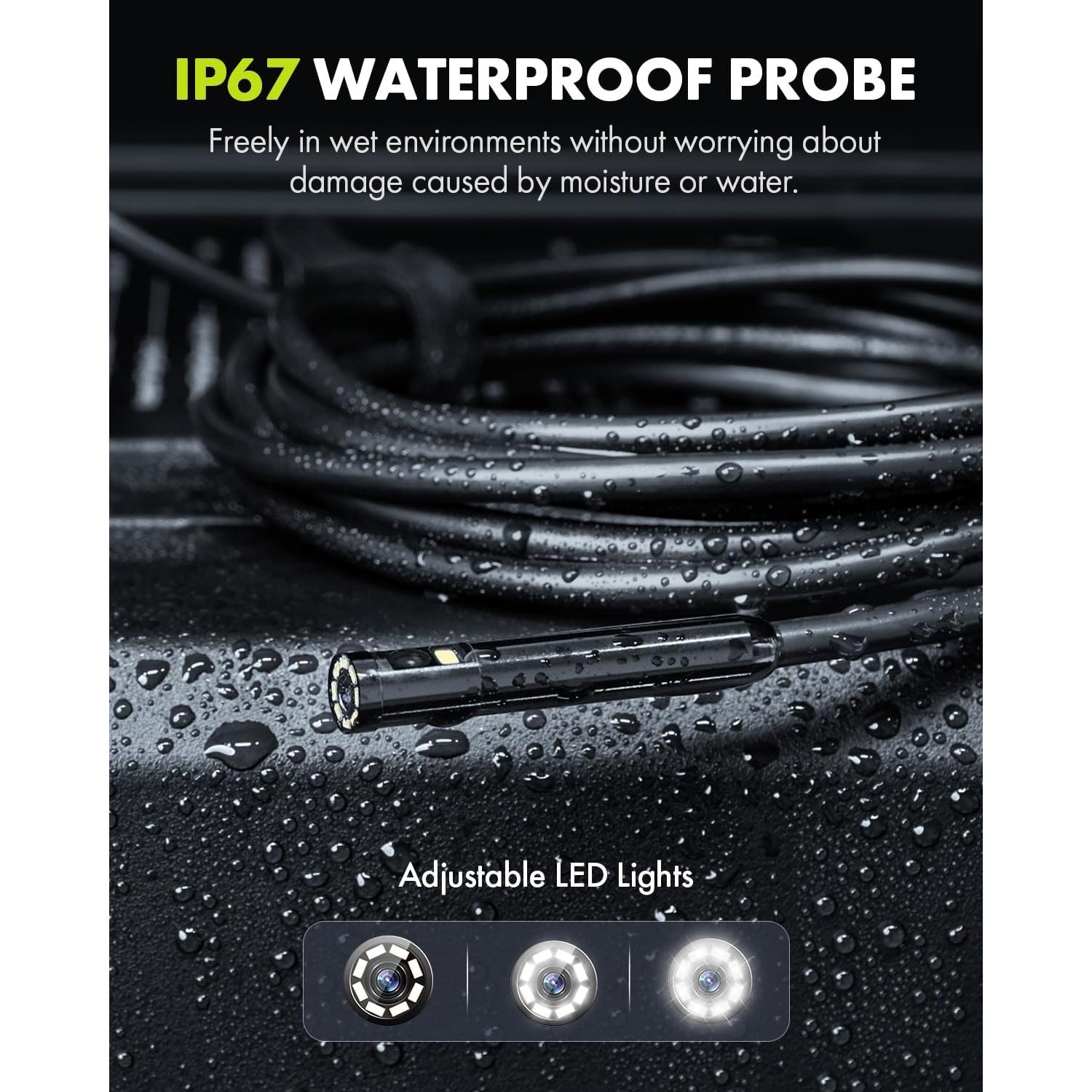 Cámara Endoscópica Anykit AN400 1080P Doble Lente 5m