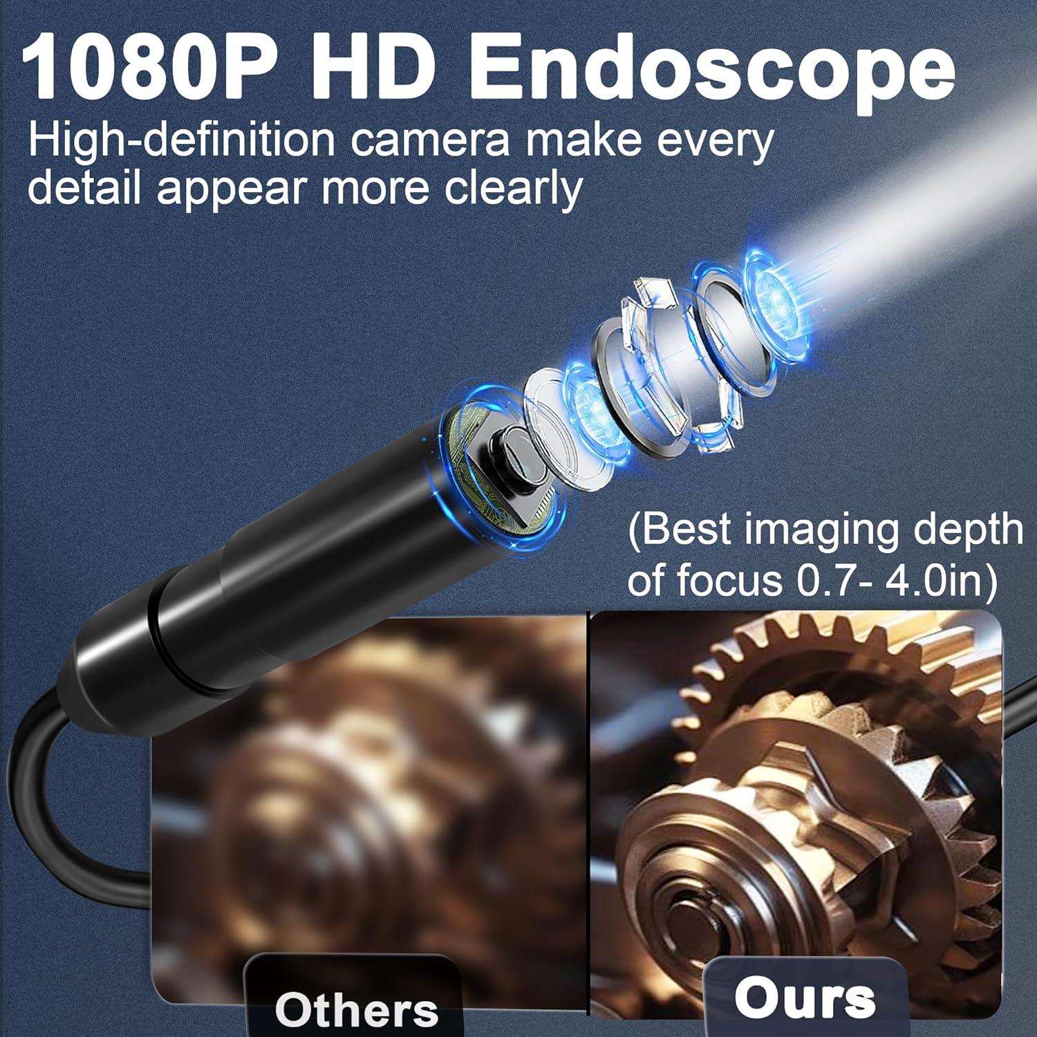 Cámara Endoscopio COOVIE HD 1080P 4.3" IP67 5m