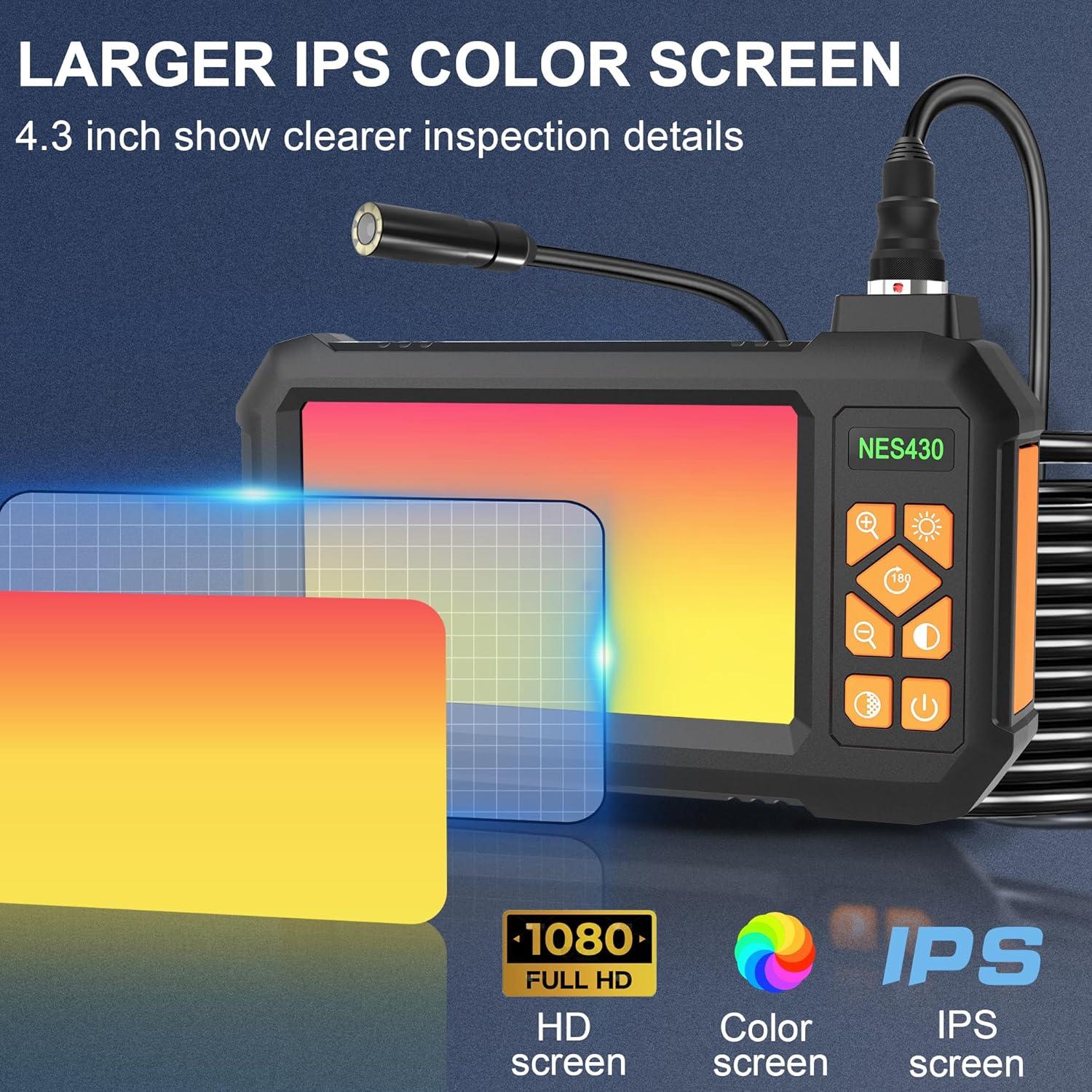 Cámara Endoscopio COOVIE HD 1080P 4.3" IP67 5m