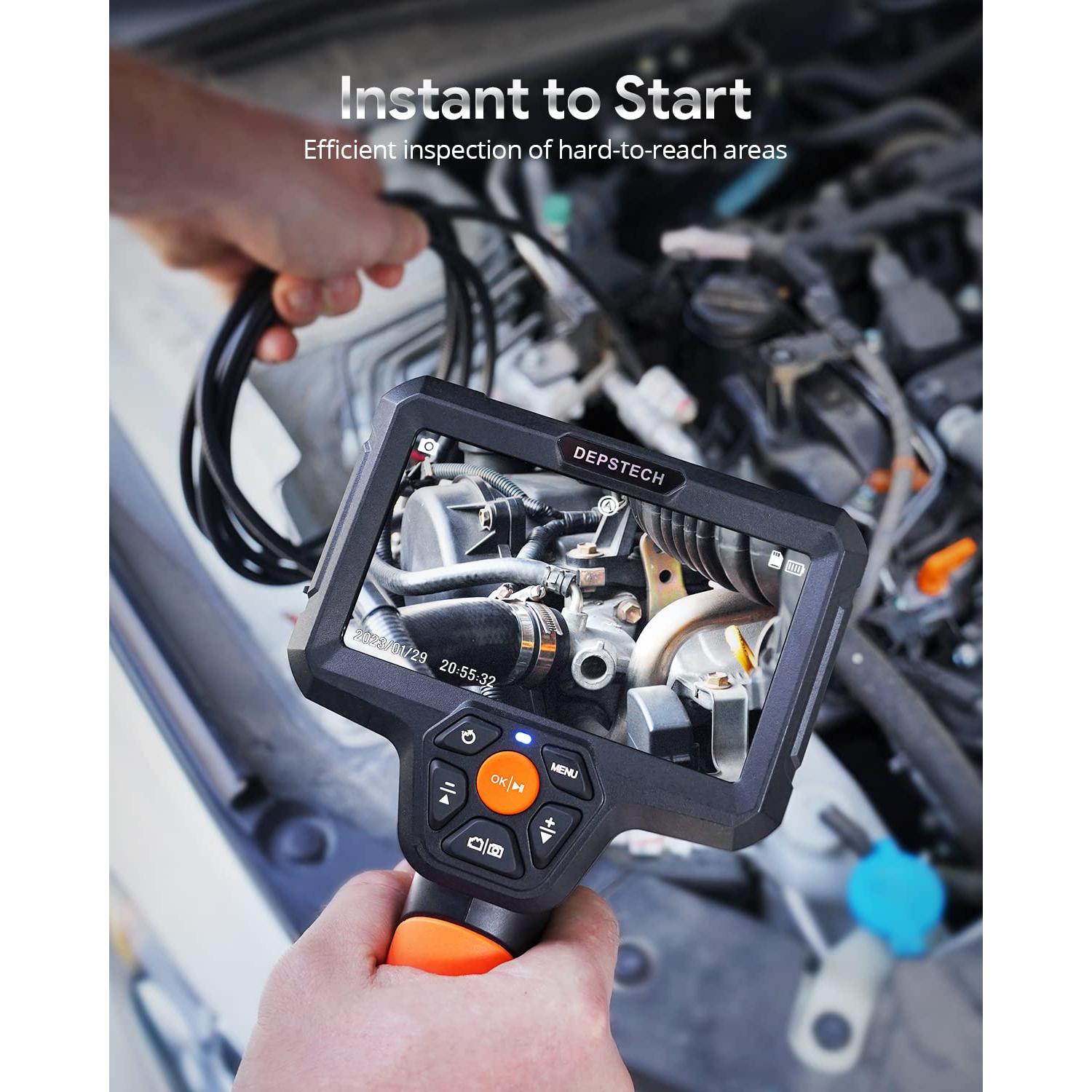 Borescope DEPSTECH DS580, Cámara Inspección 5" HD 1080P