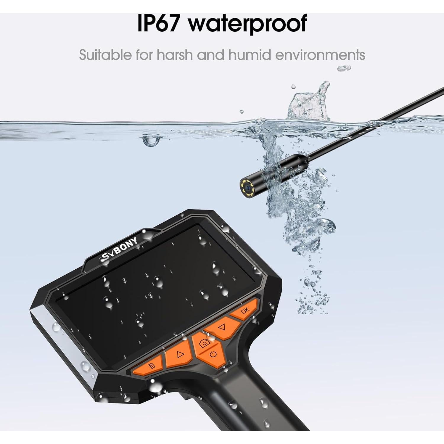 Cámara Endoscópica SVBONY SM501 2MP 4.3" HD IP67 5m