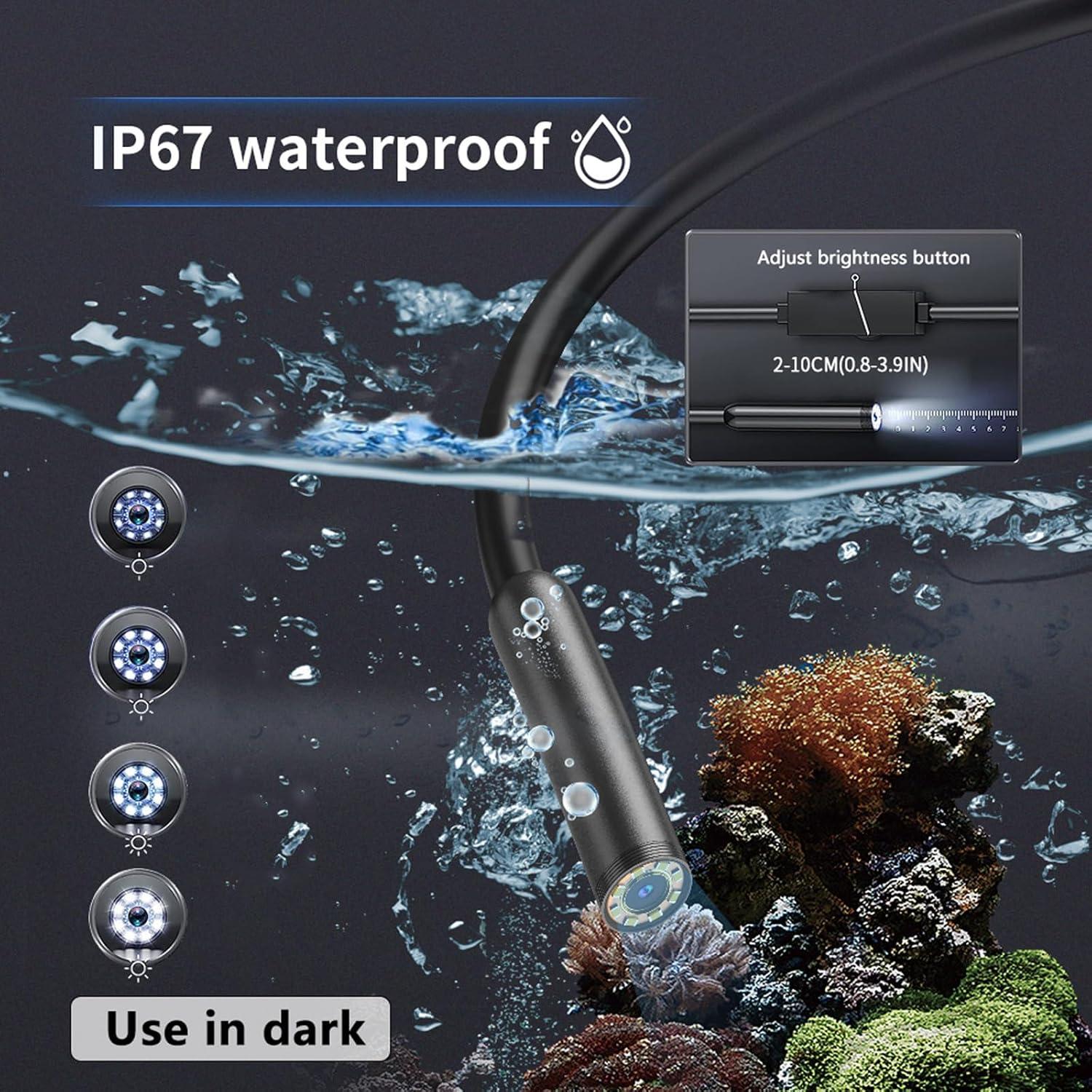 Cámara Endoscópica JSE 5m HD con Luz LED Ajustable