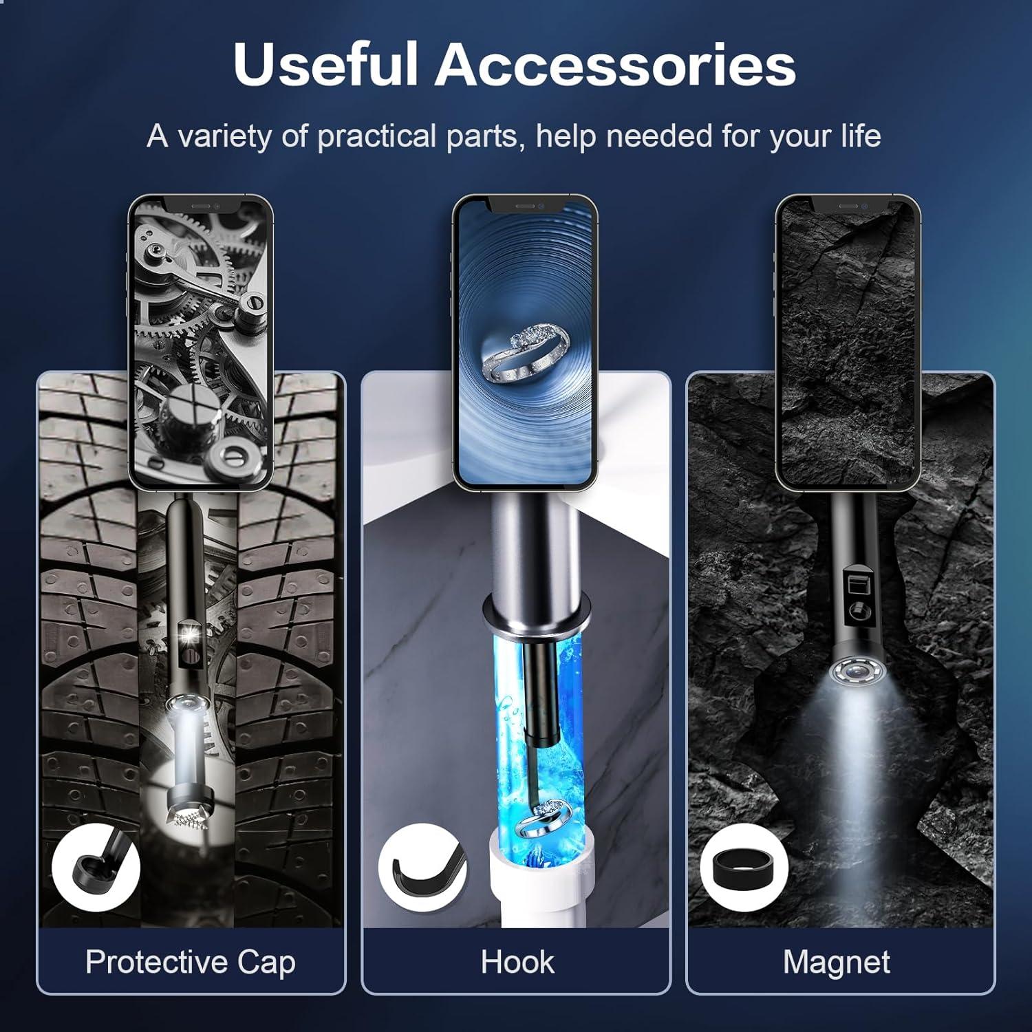 Cámara Endoscopio Doble Lente CARPDIM 5m IP68 LED Ajustable