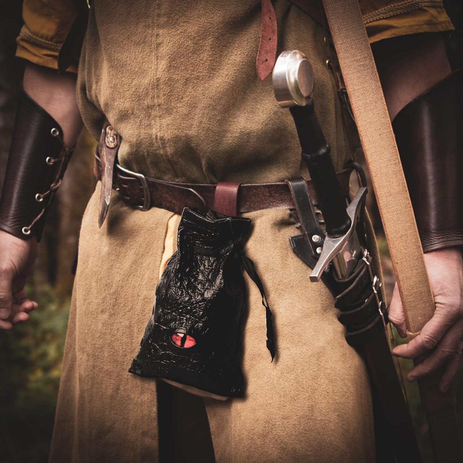 Juego de Monedas de Metal CZYY con Bolsa de Cuero - RPG