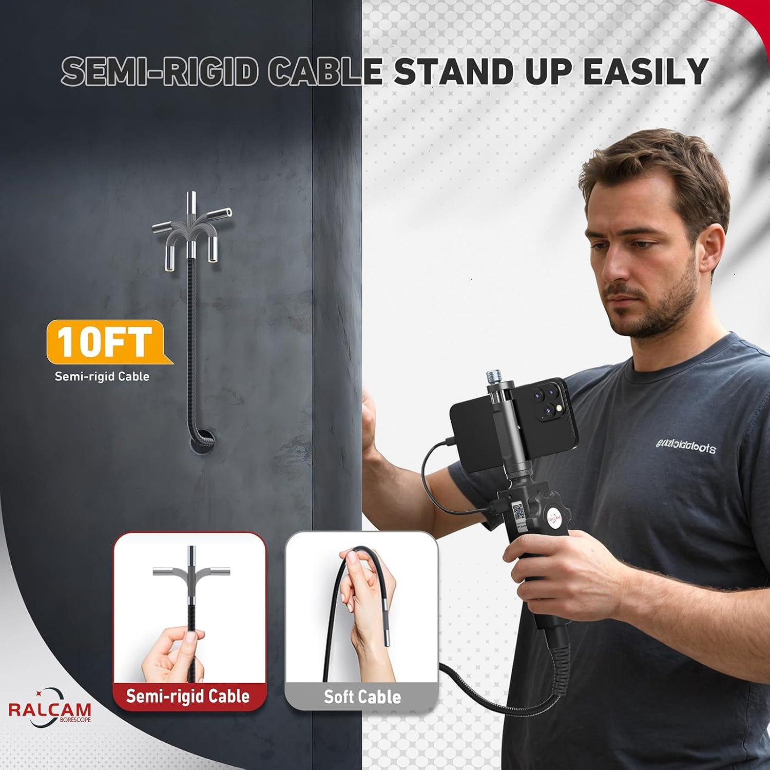 Cámara de Inspección Ralcam 8.5mm HD 1080P Cable 3m