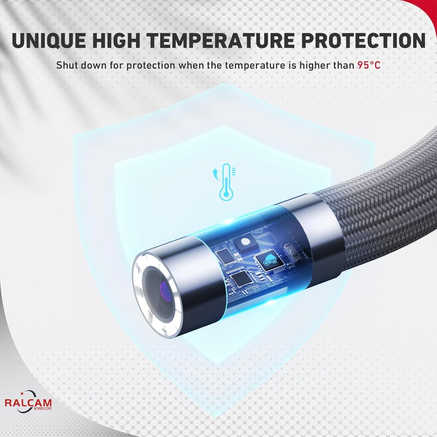 Cámara de Inspección Ralcam 8.5mm HD 1080P Cable 3m