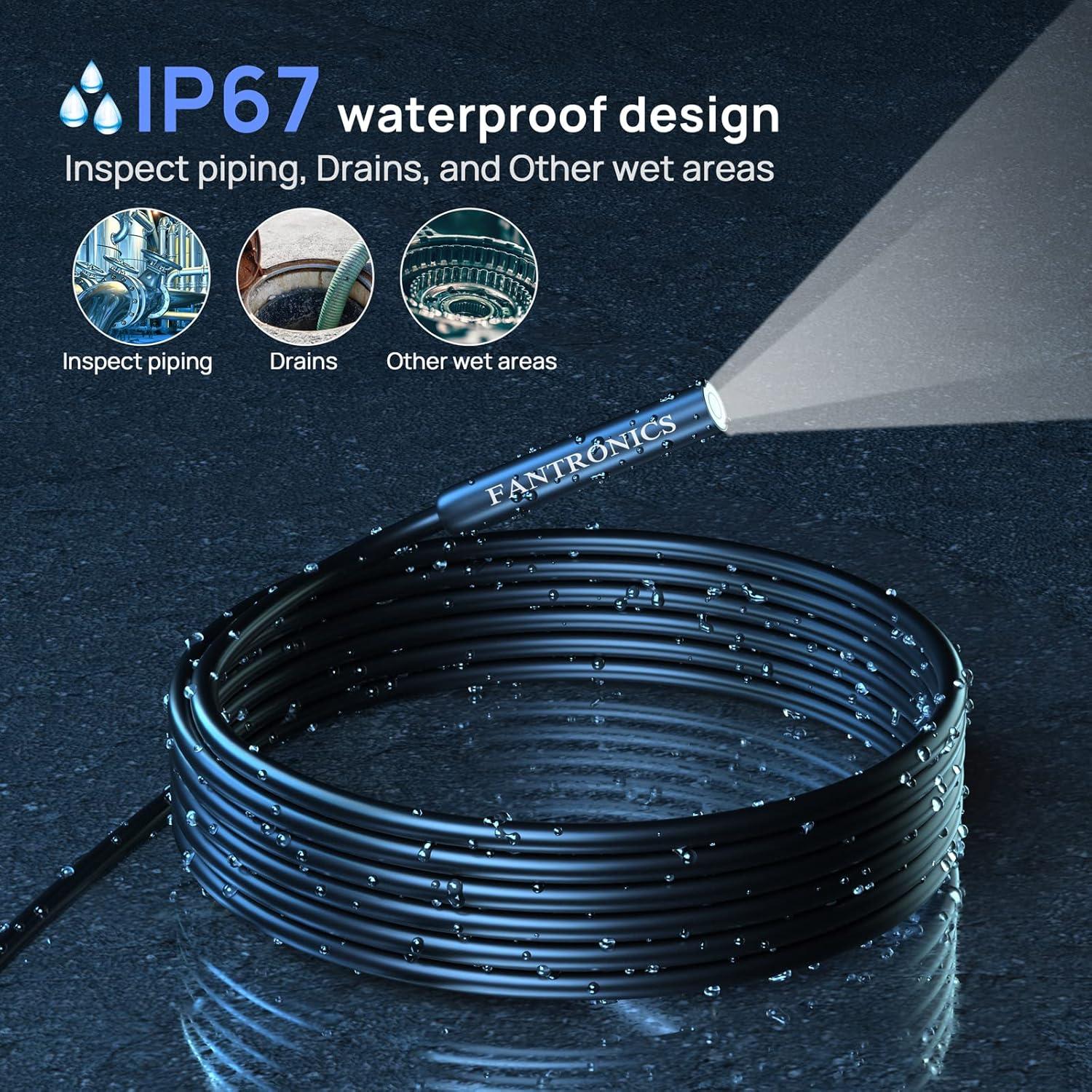 Cámara de Inspección Borescope Fantronics 8mm IP67 5m LED