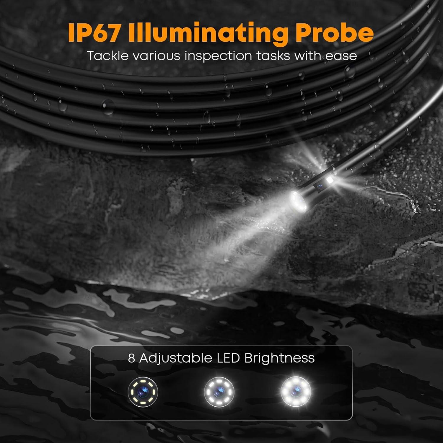Cámara de Inspección TURN RAISE 15,24m IP67 Pantalla 5"