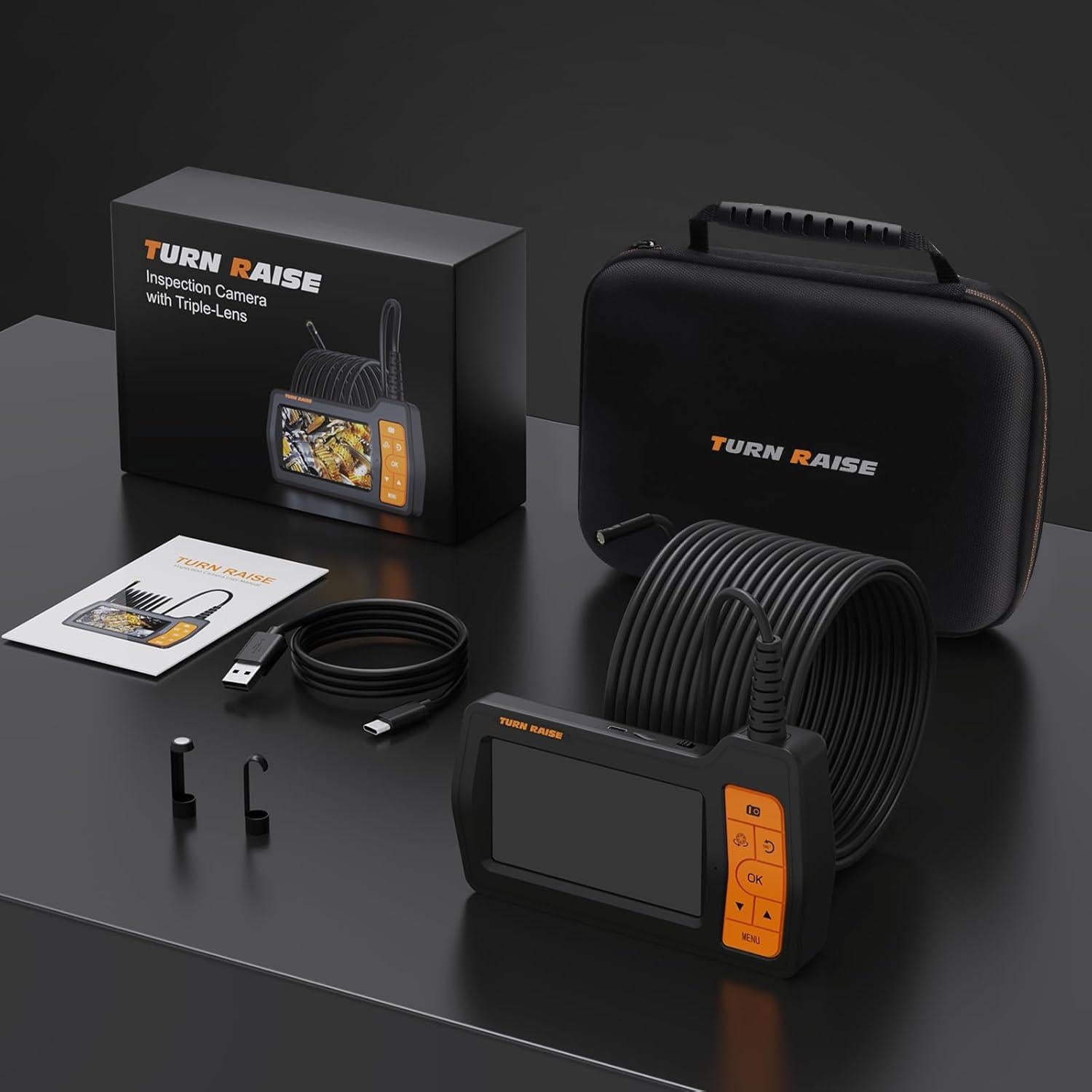 Cámara de Inspección TURN RAISE 15,24m IP67 Pantalla 5"