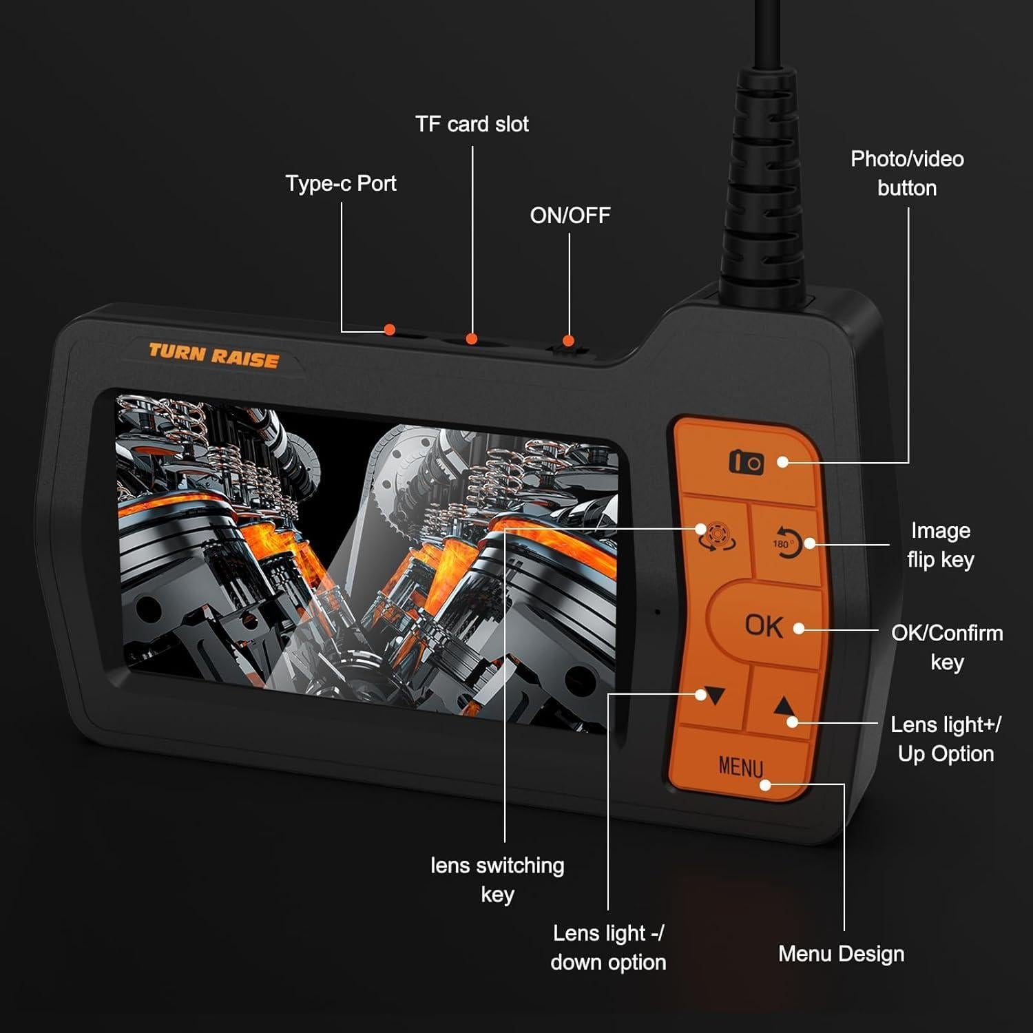 Cámara de Inspección TURN RAISE 15,24m IP67 Pantalla 5"