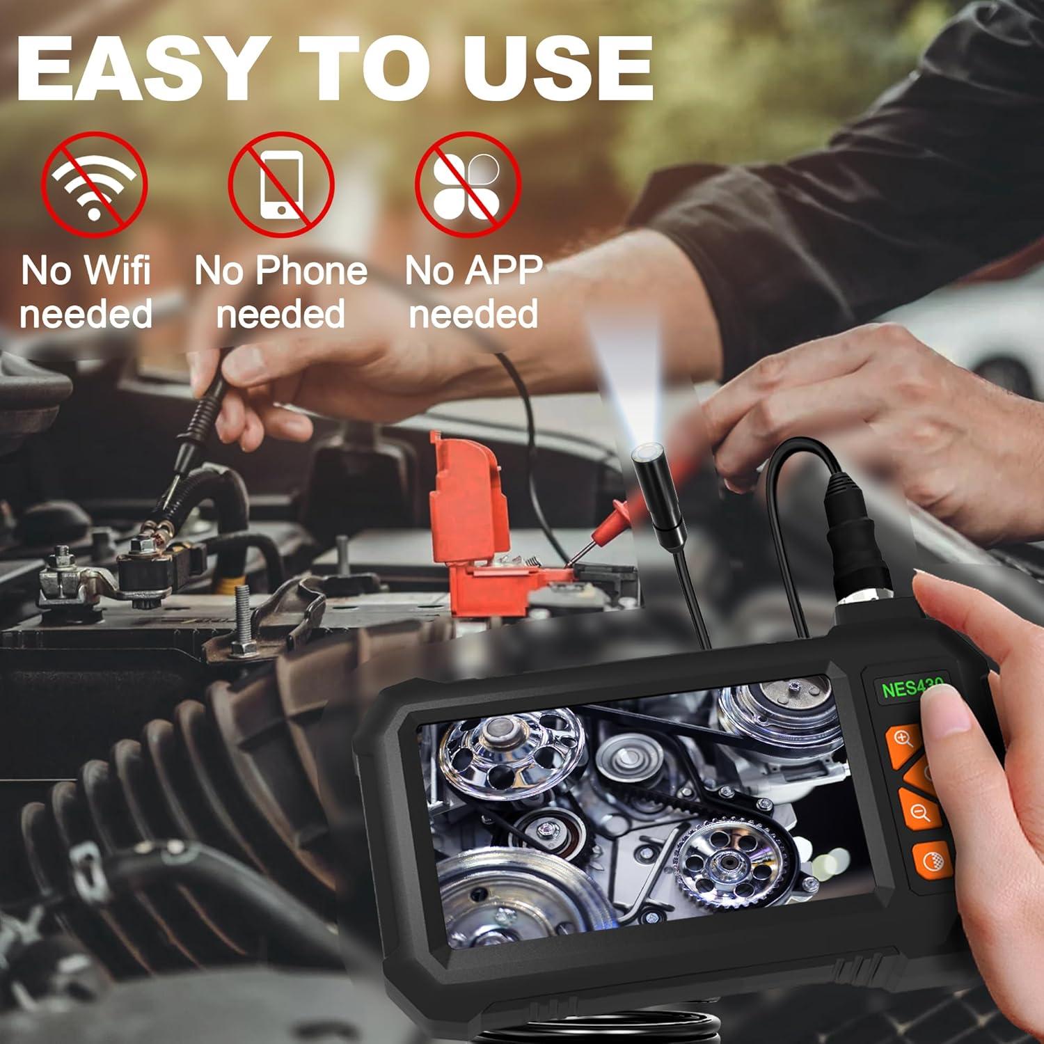 Borescopio Binazon 5m HD con Luz LED y Pantalla 4.3"