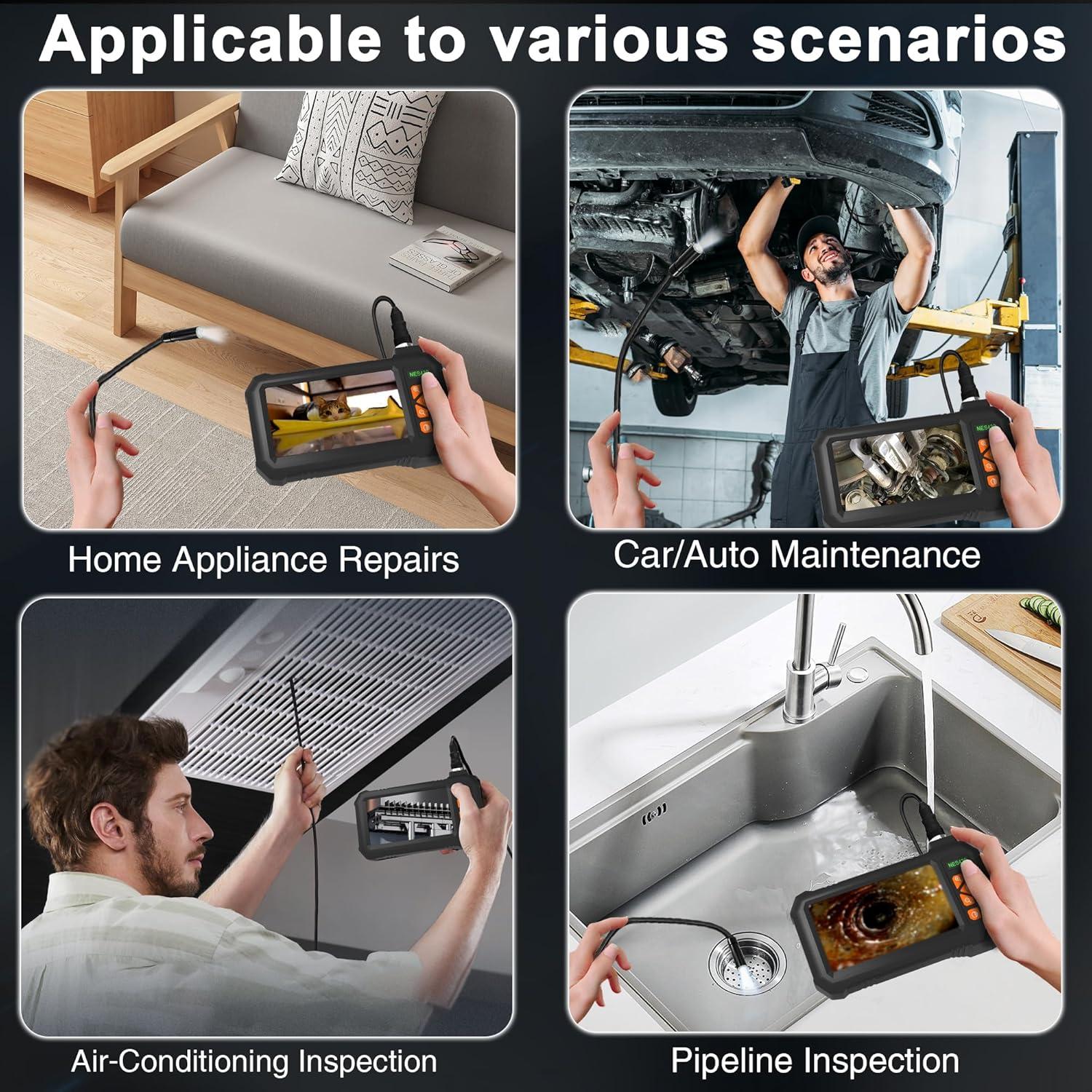 Borescopio Binazon 5m HD con Luz LED y Pantalla 4.3"