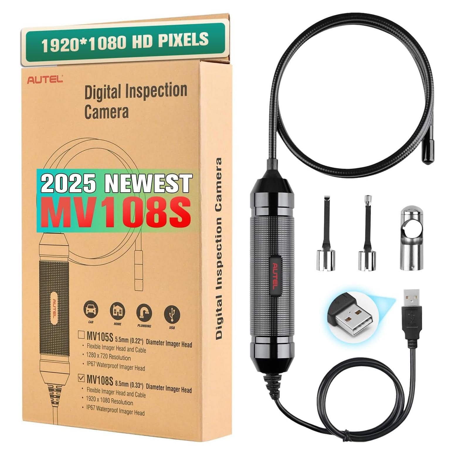 Cámara de Inspección Autel MV108S HD 1920P IP67 8.5mm