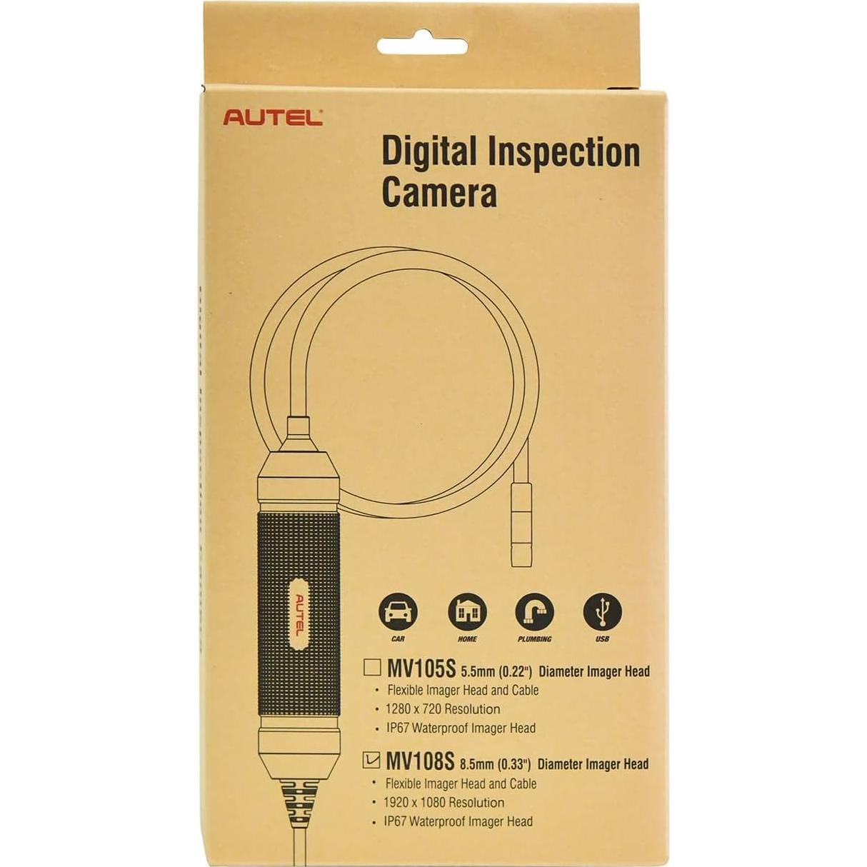 Cámara de Inspección Autel MV108S HD 1920P IP67 8.5mm