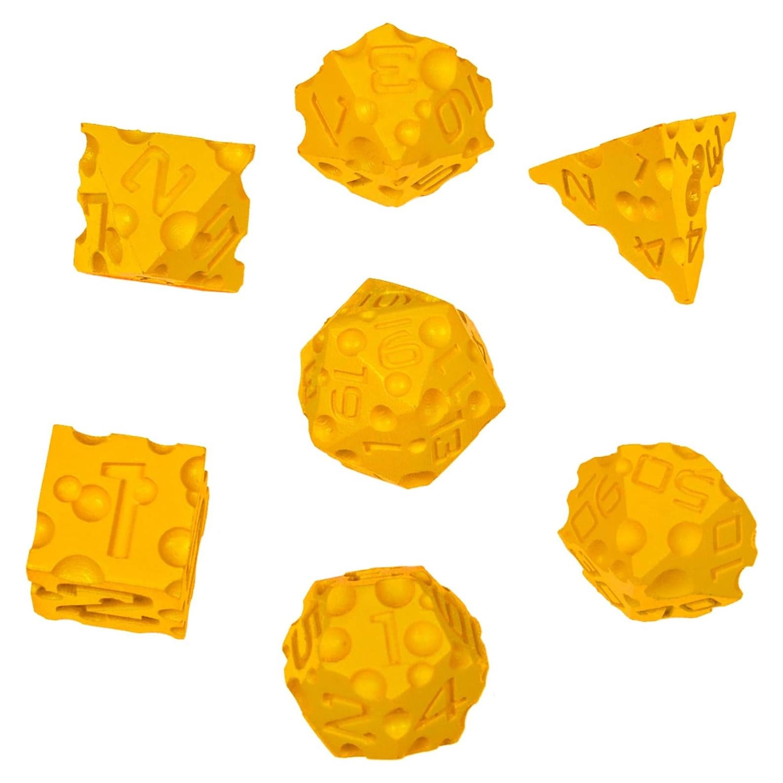 Set de Dados Poliedricos de Queso CZYY 7 Piezas RPG